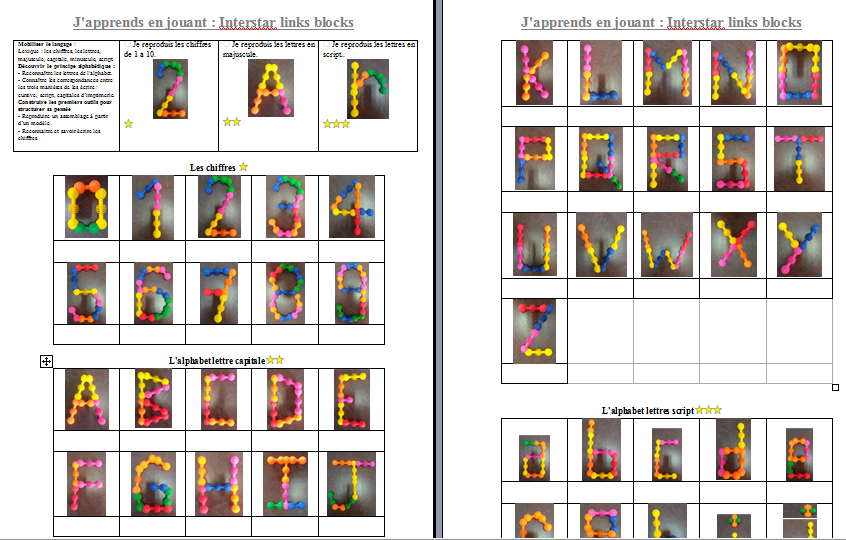 brevet feuille de route interblocks chiffres lettres