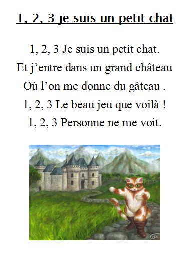 1 2 3 je suis un petit chat