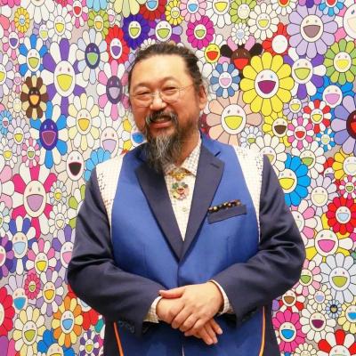 Takashi murakami smile flower wall expo fondation louis vuitton au diapason du monde portrait photo usofparis blog paris interview